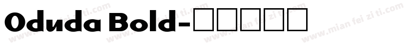Oduda Bold字体转换